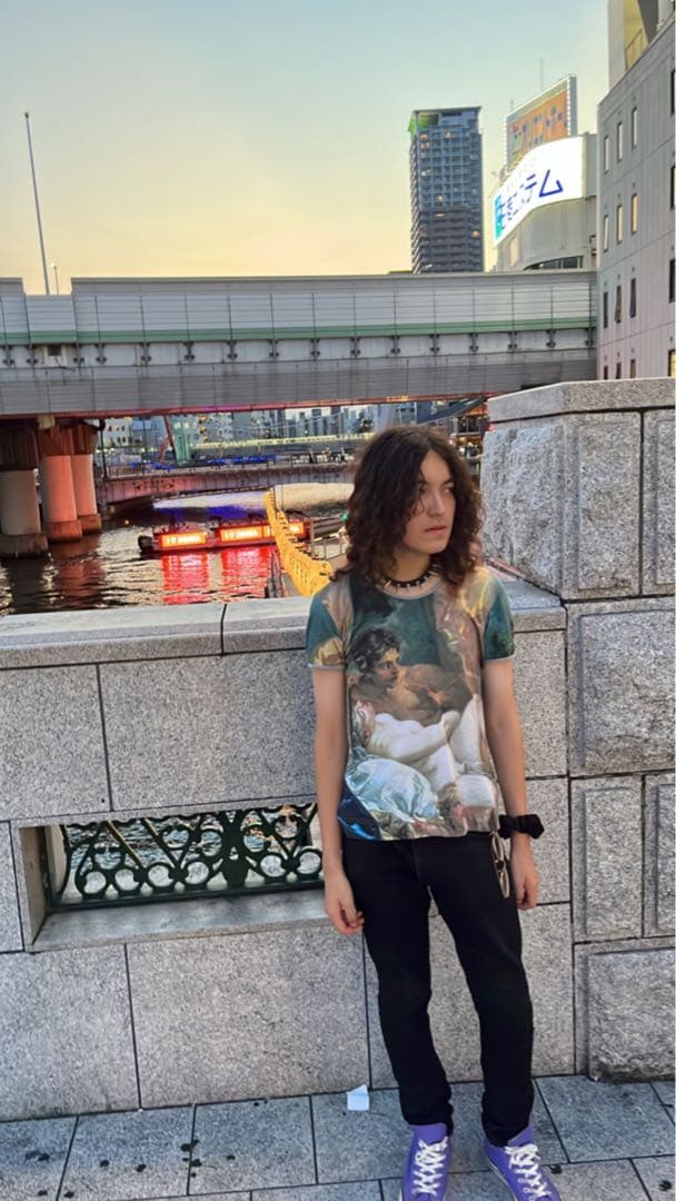 【超希少】Vivienne Westwood 総柄 Tシャツ フレスコ画 M