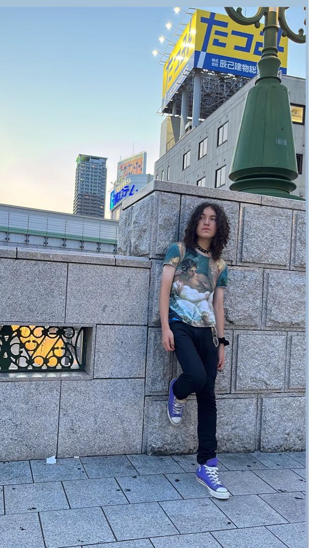 【超希少】Vivienne Westwood 総柄 Tシャツ フレスコ画 M