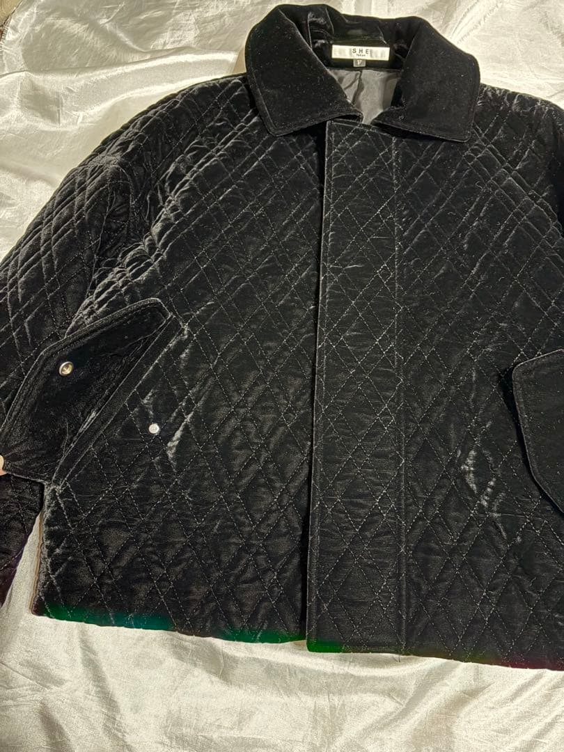 お値下げshetokyo シートーキョー 極美品 MA-1 ベルベットキルト 黒