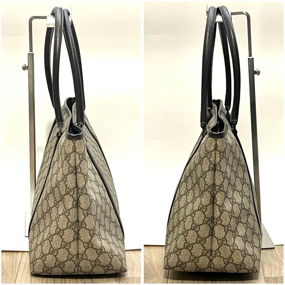 【極美品】GUCCI グッチ トートバッグ 肩かけ GGスプリーム　PVCレザー