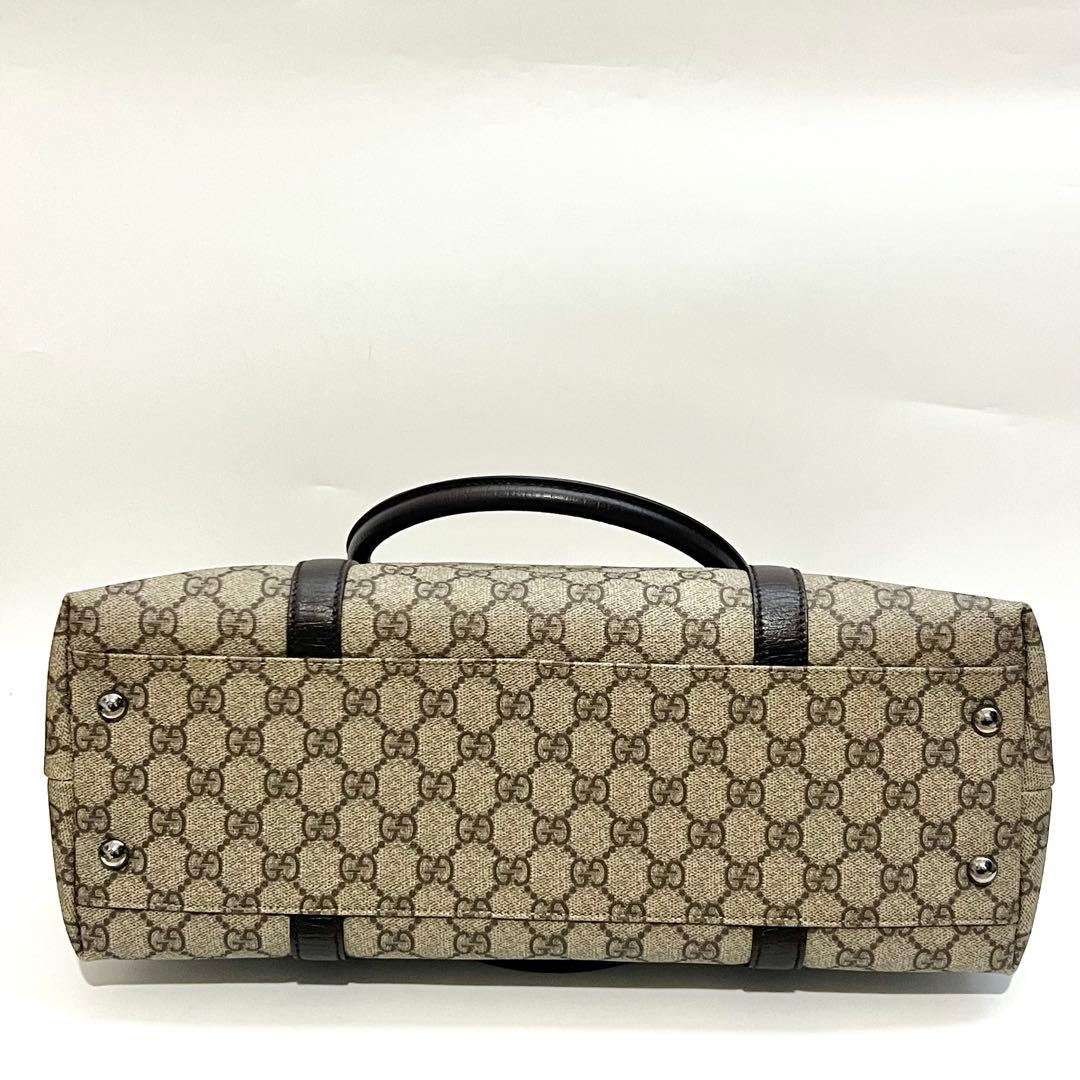 【極美品】GUCCI グッチ トートバッグ 肩かけ GGスプリーム　PVCレザー