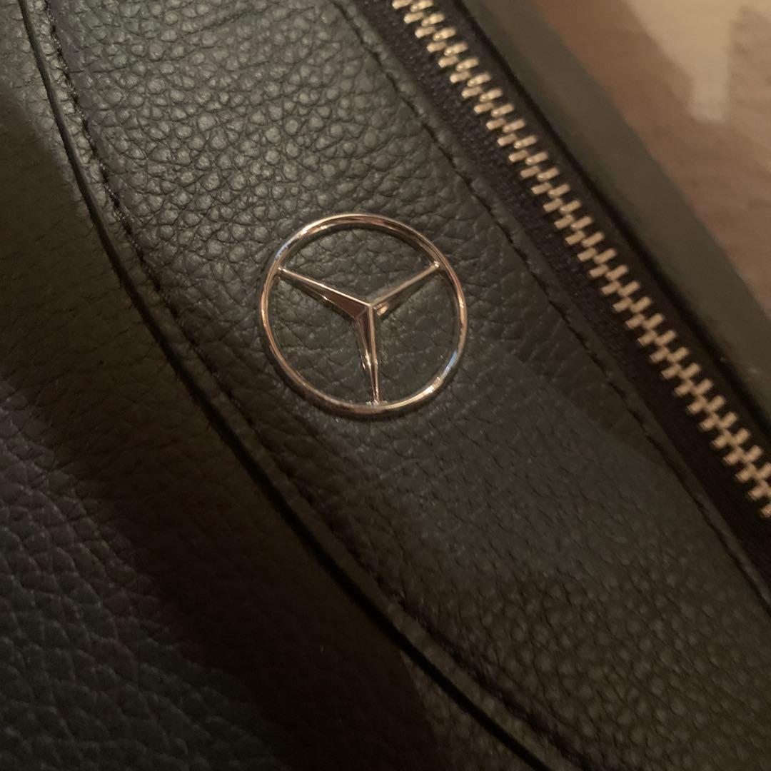 Mercedes-Benz GOLD PFEILレザーボストンバッグ ブラック