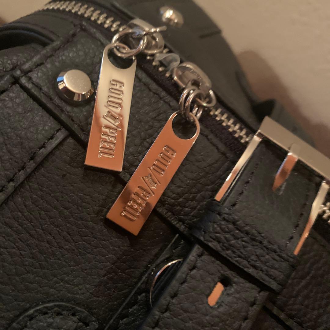 Mercedes-Benz GOLD PFEILレザーボストンバッグ ブラック