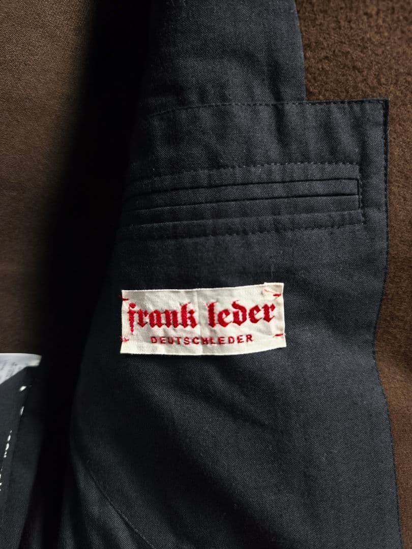 フランクリーダー　ジャーマンレザー　2Bジャケット　ブラウン　サイズS
