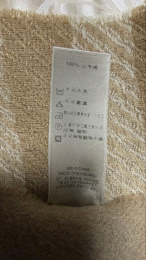 ⭐️新品⭐️BURBERRY カシミヤ100% ラメ入り　リバーシブルマフラー英国製