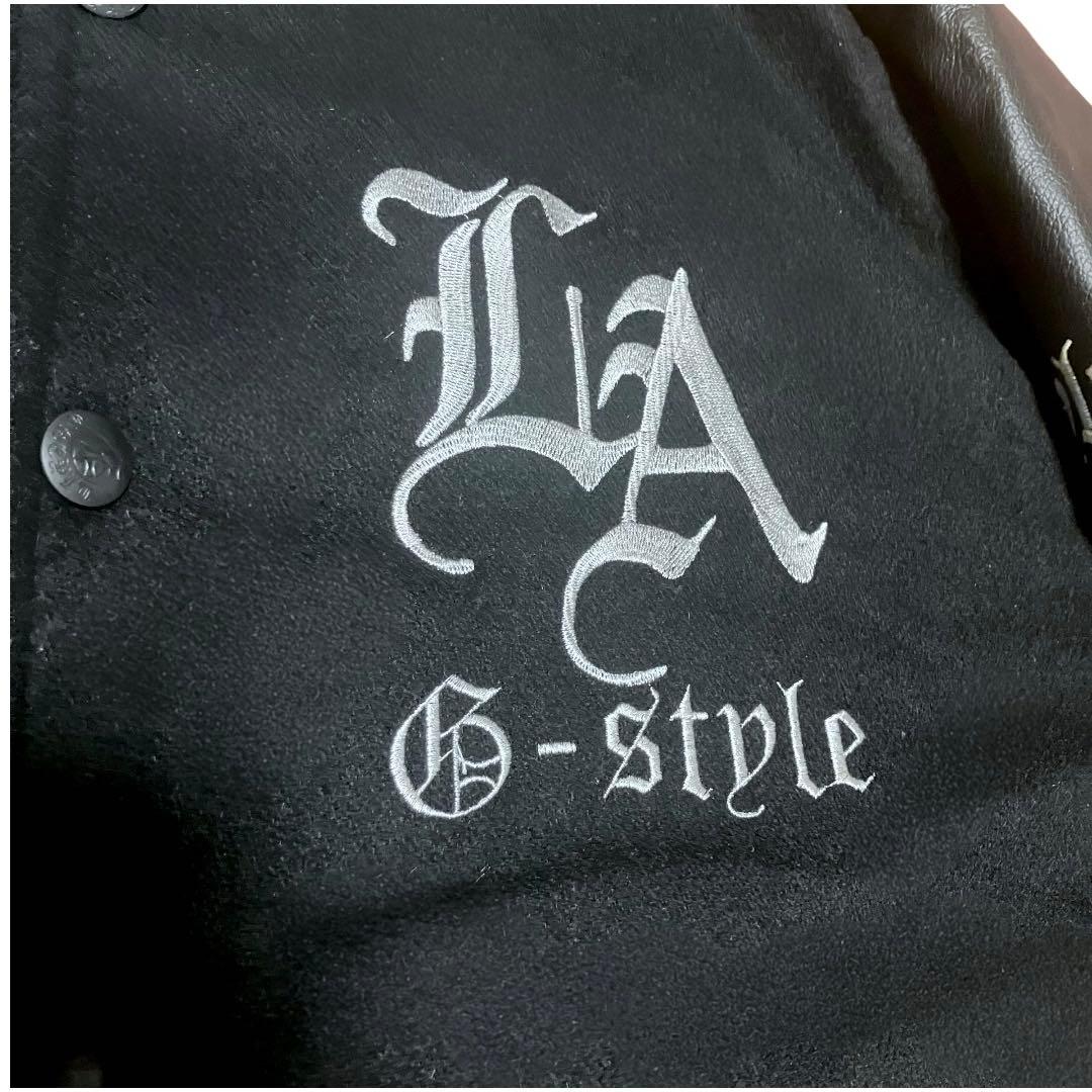 【美品】G-style スタジャン ロス　LA バック　デカロゴ 刺繍　チカーノ