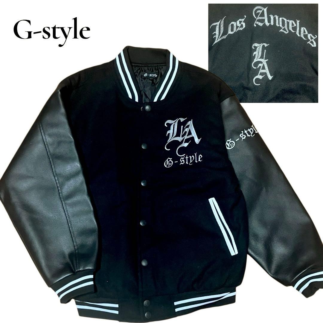 【美品】G-style スタジャン ロス　LA バック　デカロゴ 刺繍　チカーノ