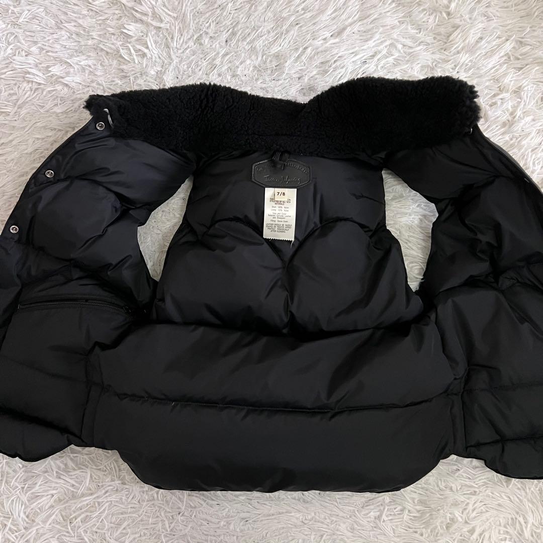 美品✨ロッキーマウンテンフェザーベッド ダウンベスト レザー切替 ボア S相当