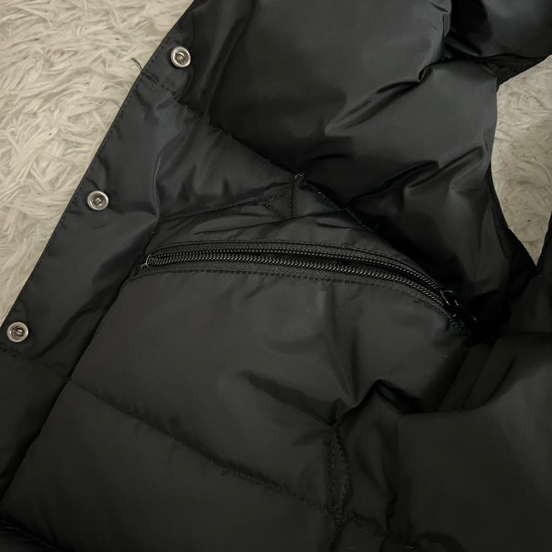 美品✨ロッキーマウンテンフェザーベッド ダウンベスト レザー切替 ボア S相当