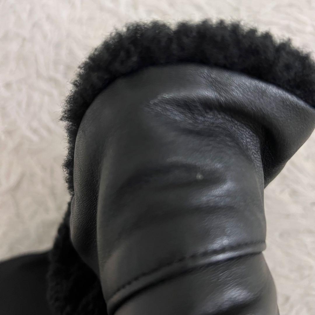 美品✨ロッキーマウンテンフェザーベッド ダウンベスト レザー切替 ボア S相当