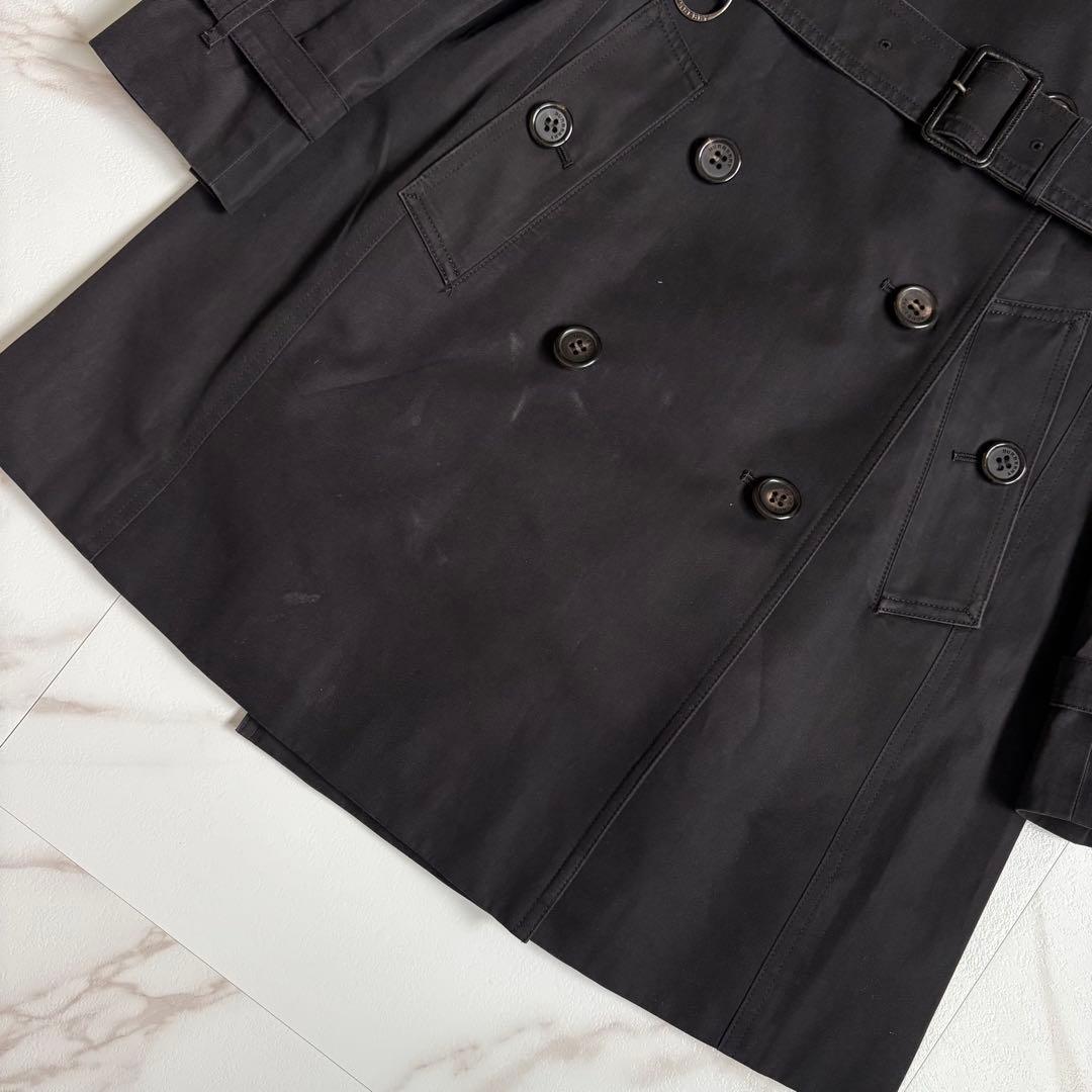 人気◆バーバリーロンドン ライナー ベルト付 トレンチコート 36 黒