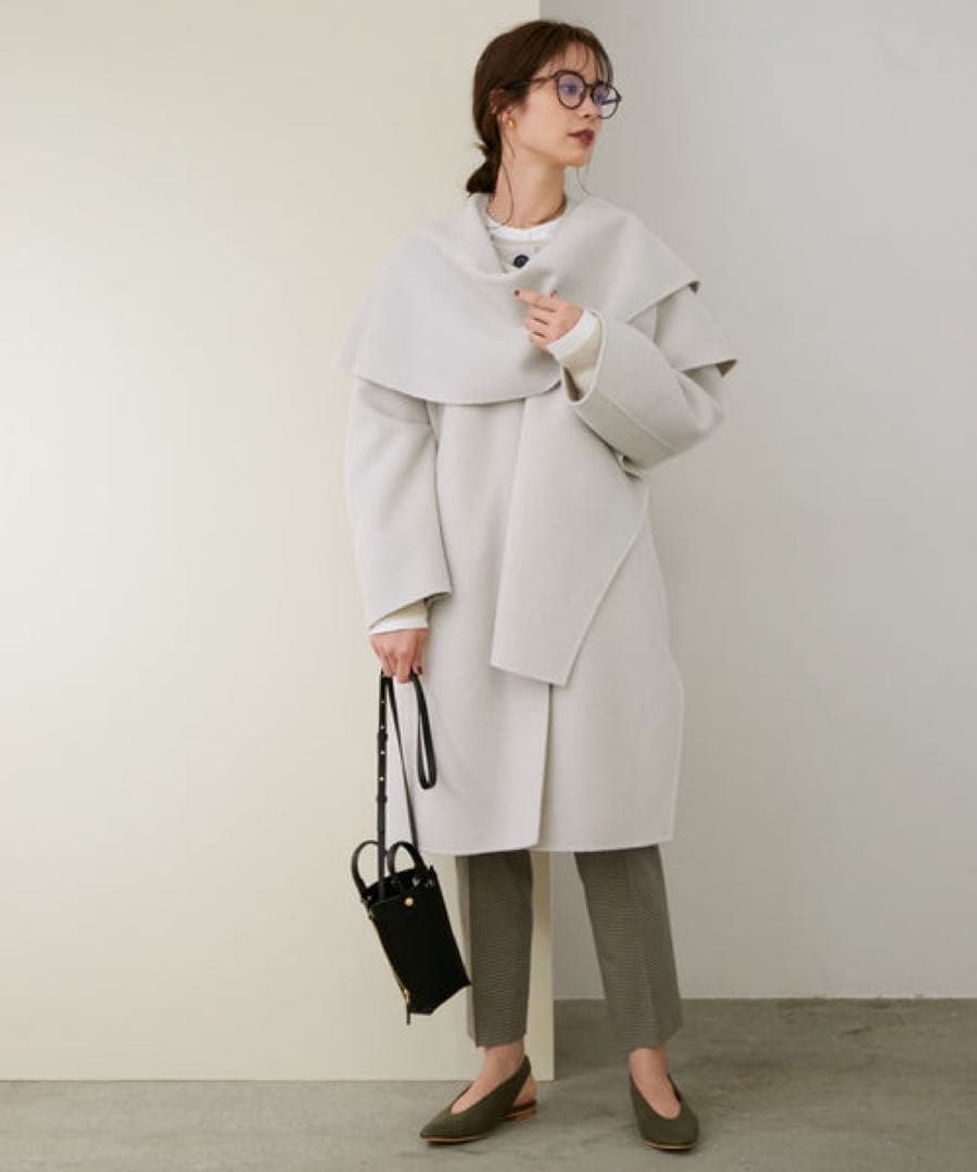 新品ROPÉ ロペ　リバーショートビーバーストール付きコート