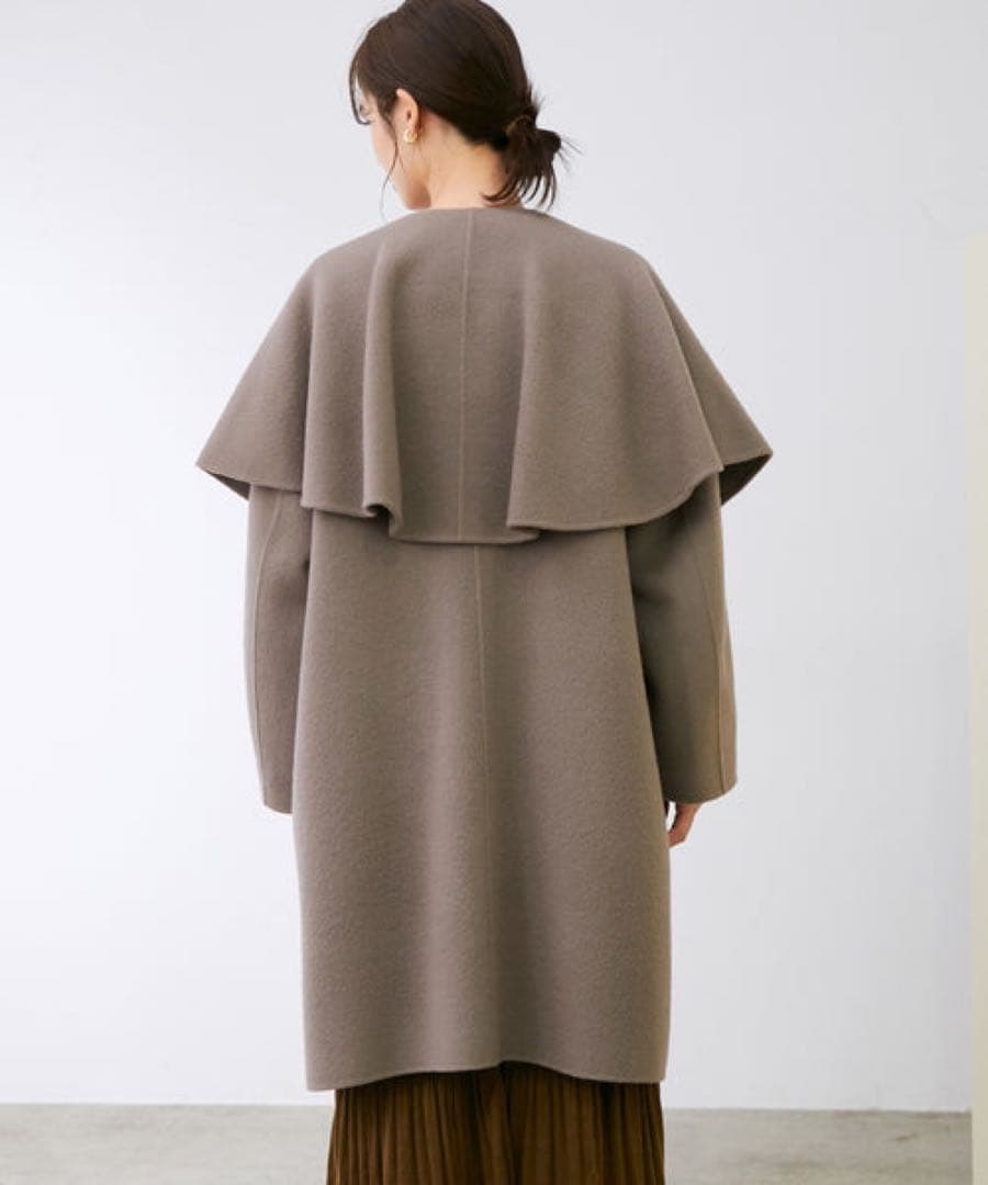 新品ROPÉ ロペ　リバーショートビーバーストール付きコート