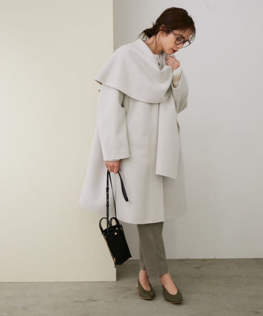 新品ROPÉ ロペ　リバーショートビーバーストール付きコート