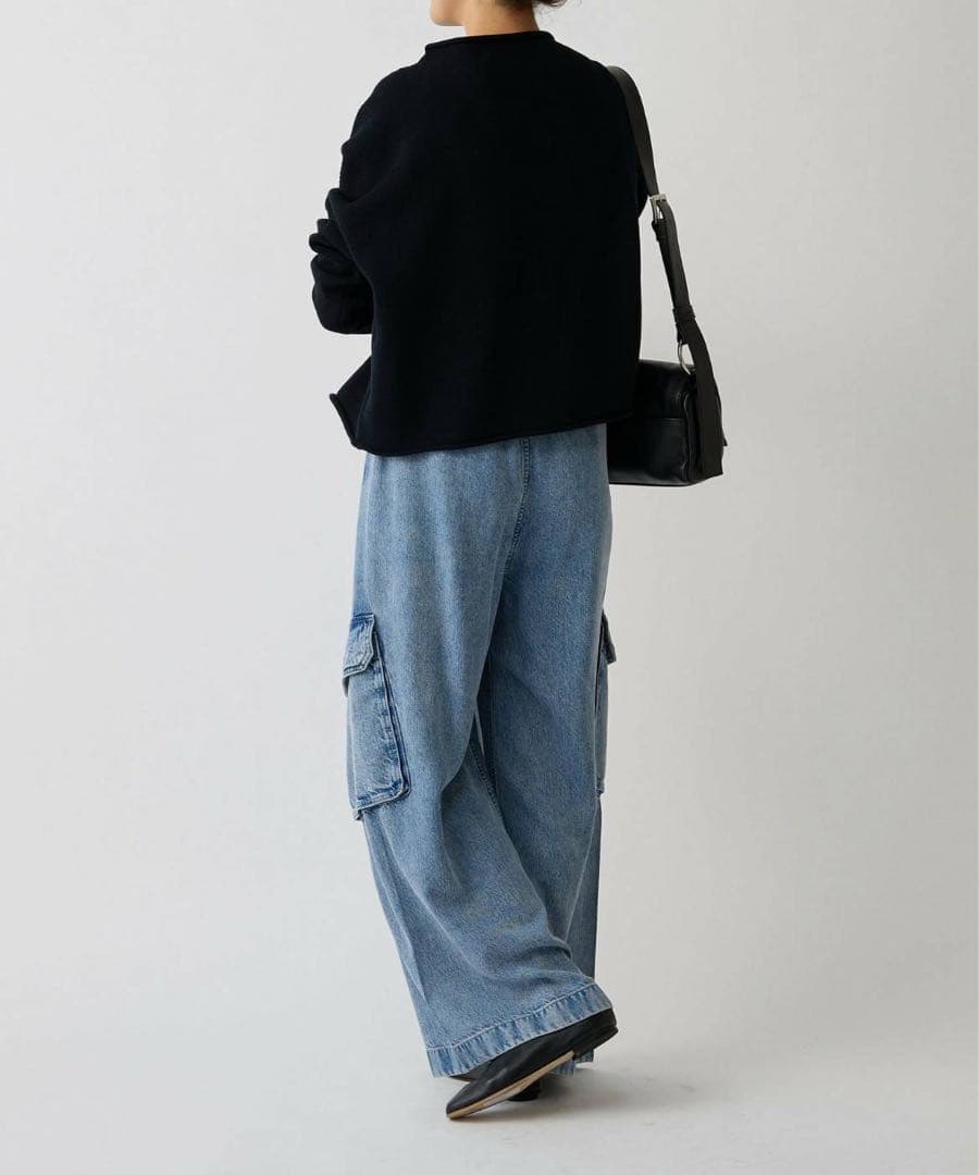 本日価格！リヨセルデニムカ－ゴパンツ(値札付き)