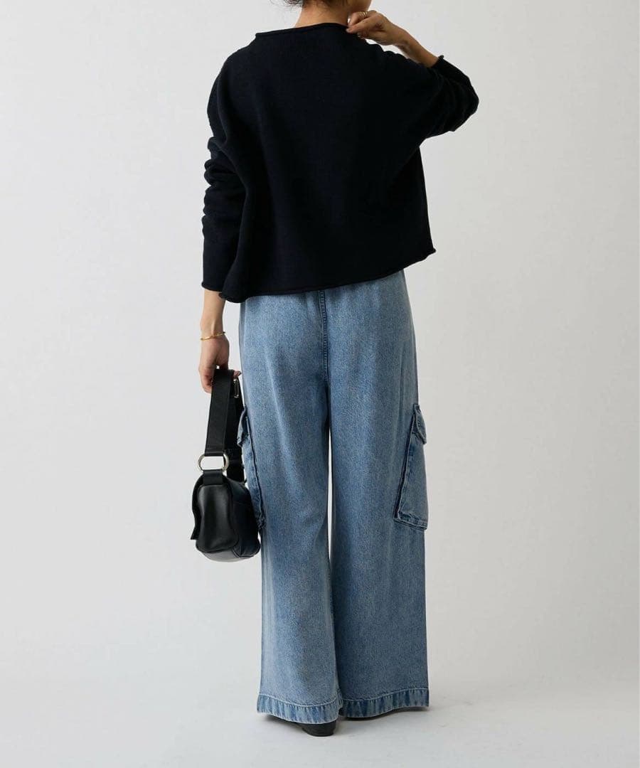 本日価格！リヨセルデニムカ－ゴパンツ(値札付き)