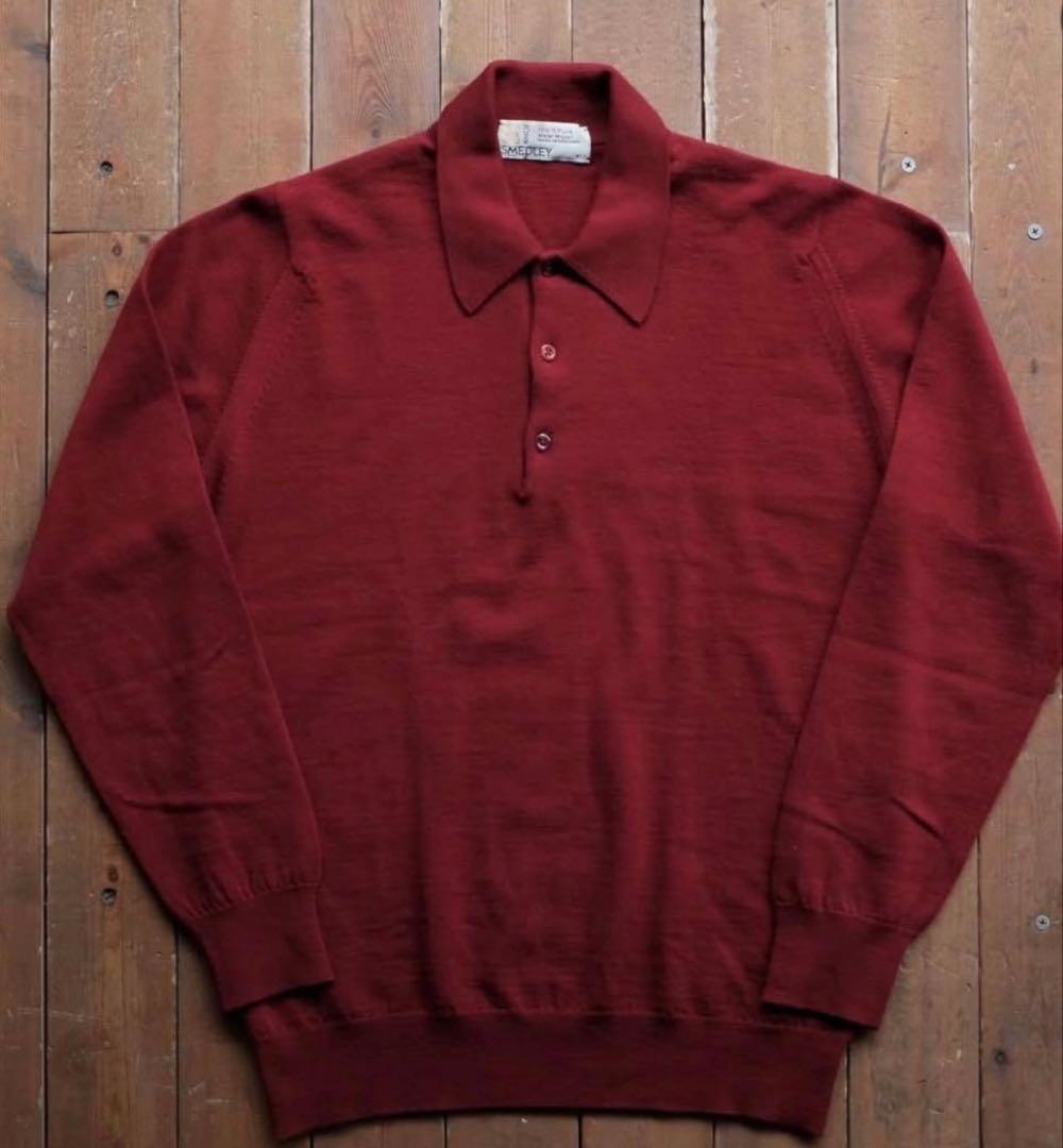 トップス 90s JOHN SMEDLEY WOOLPOLO SHIRT OLDMODEL
