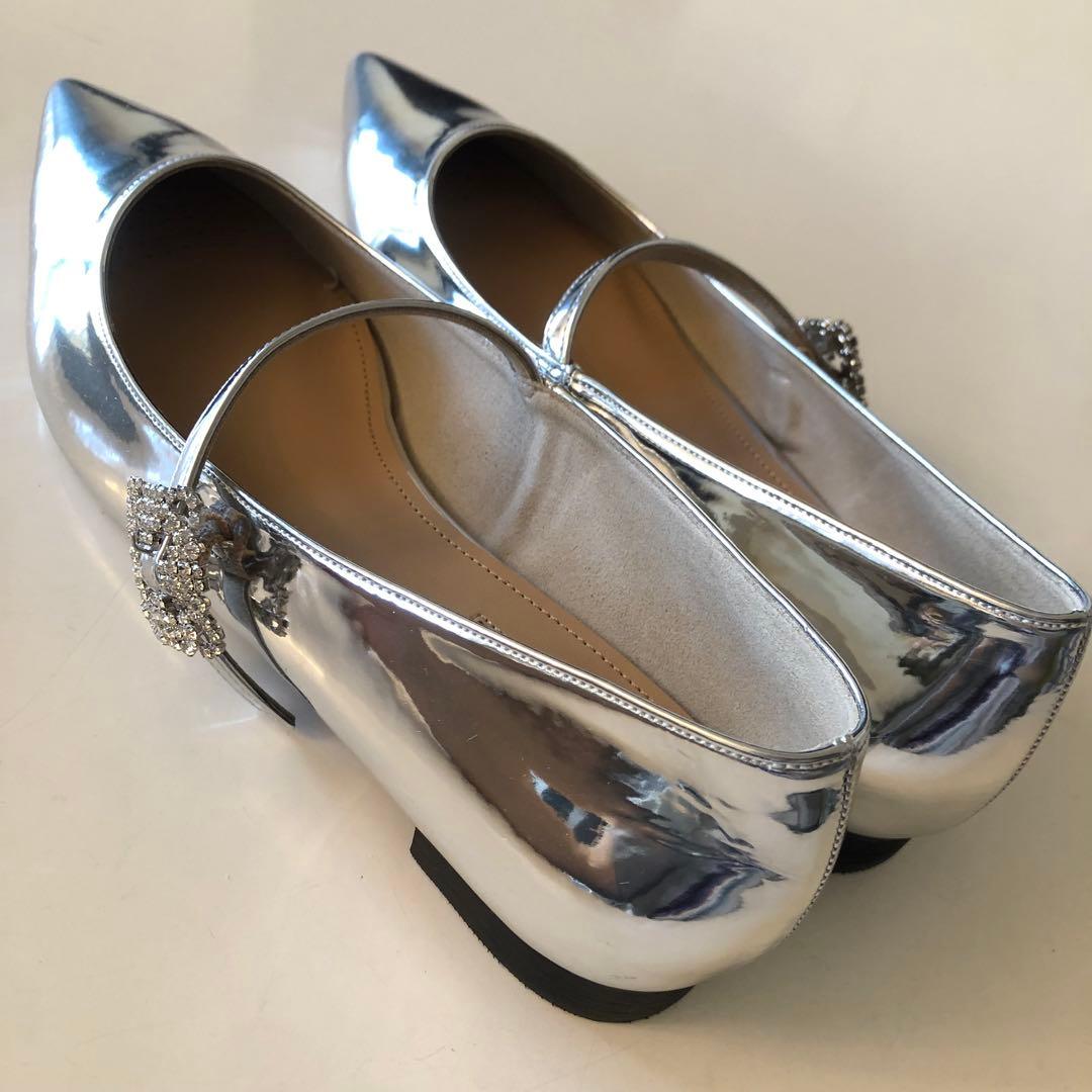 【OHGA】シルバーパンプス 25cm