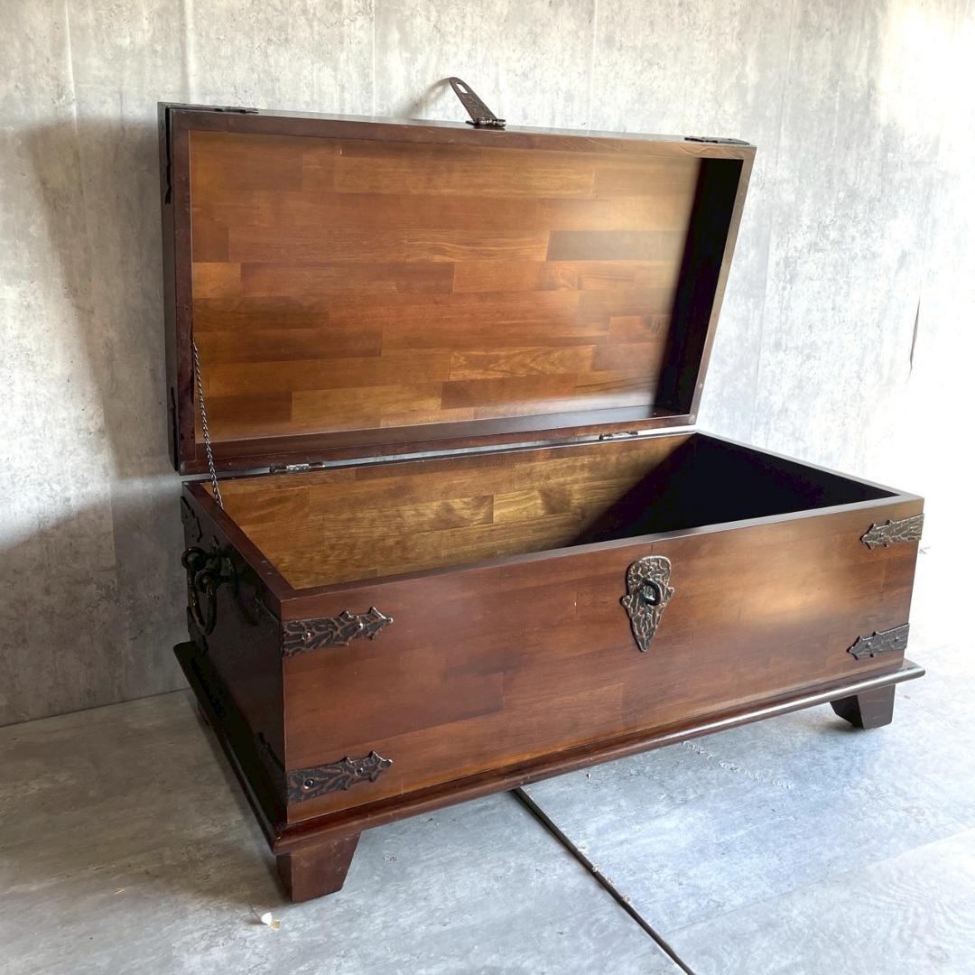 アンティーク 収納家具 収納ボックス 和モダン 金具 木製 レトロ ヴィンテージ