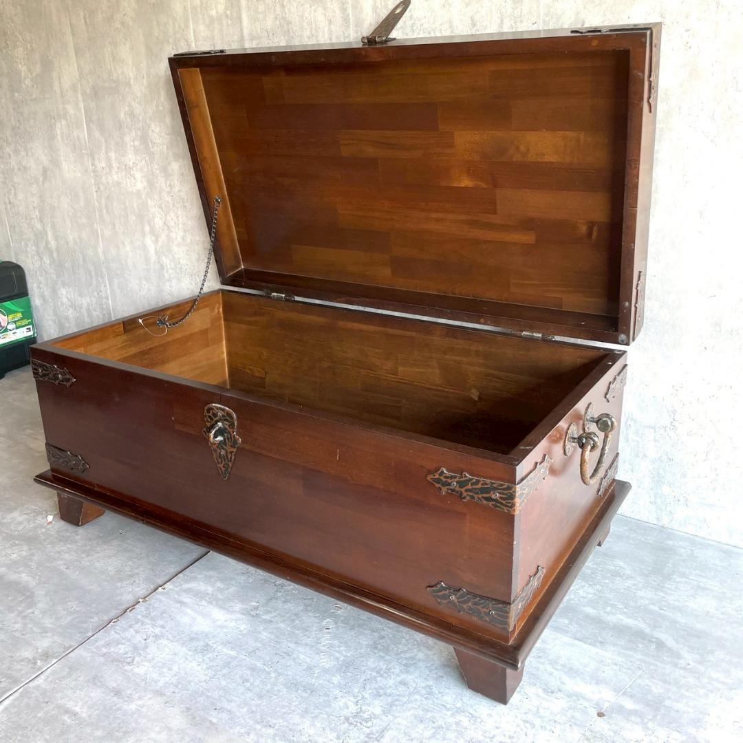 アンティーク 収納家具 収納ボックス 和モダン 金具 木製 レトロ ヴィンテージ