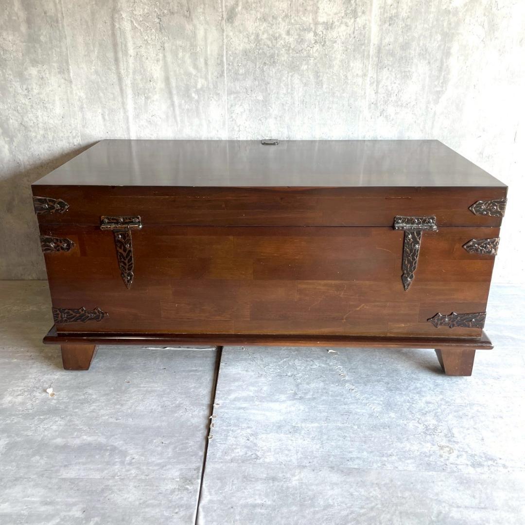 アンティーク 収納家具 収納ボックス 和モダン 金具 木製 レトロ ヴィンテージ