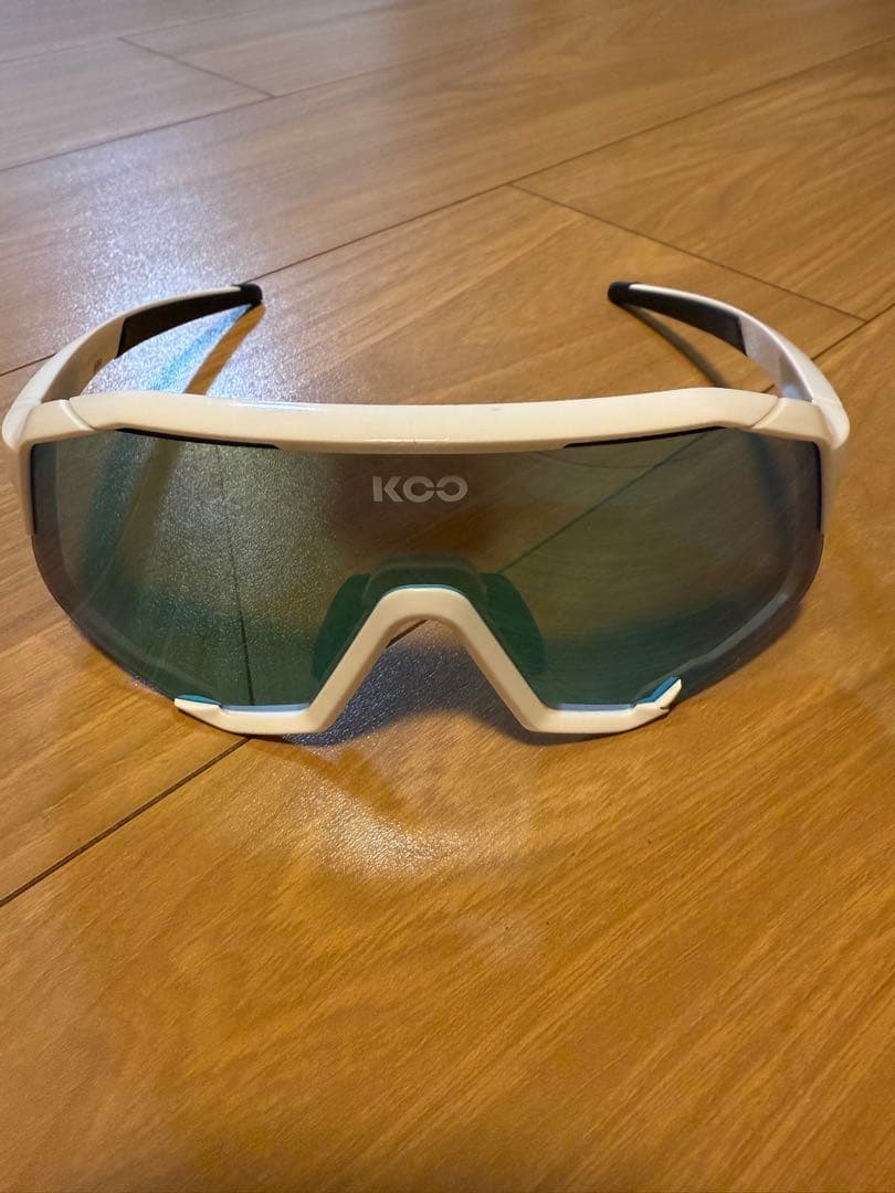 KOO DEMOS KASKスポーツサングラス ホワイト/ブルー　ロードバイク