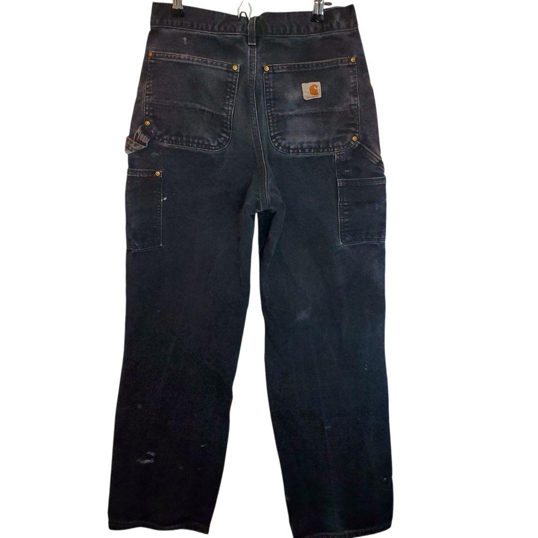 Carhartt ダブルニー ブラック 31×34 ペンキワーク USA製