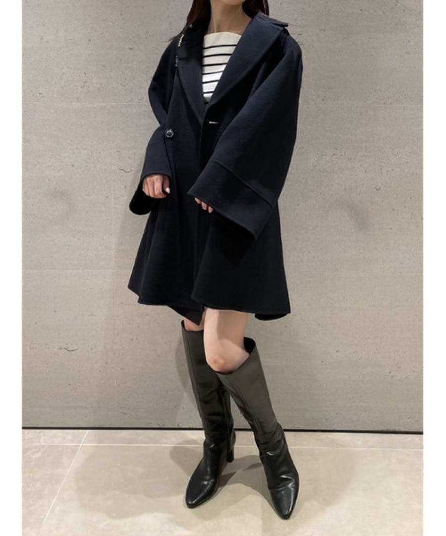 リバーフレアコート ブラック 0