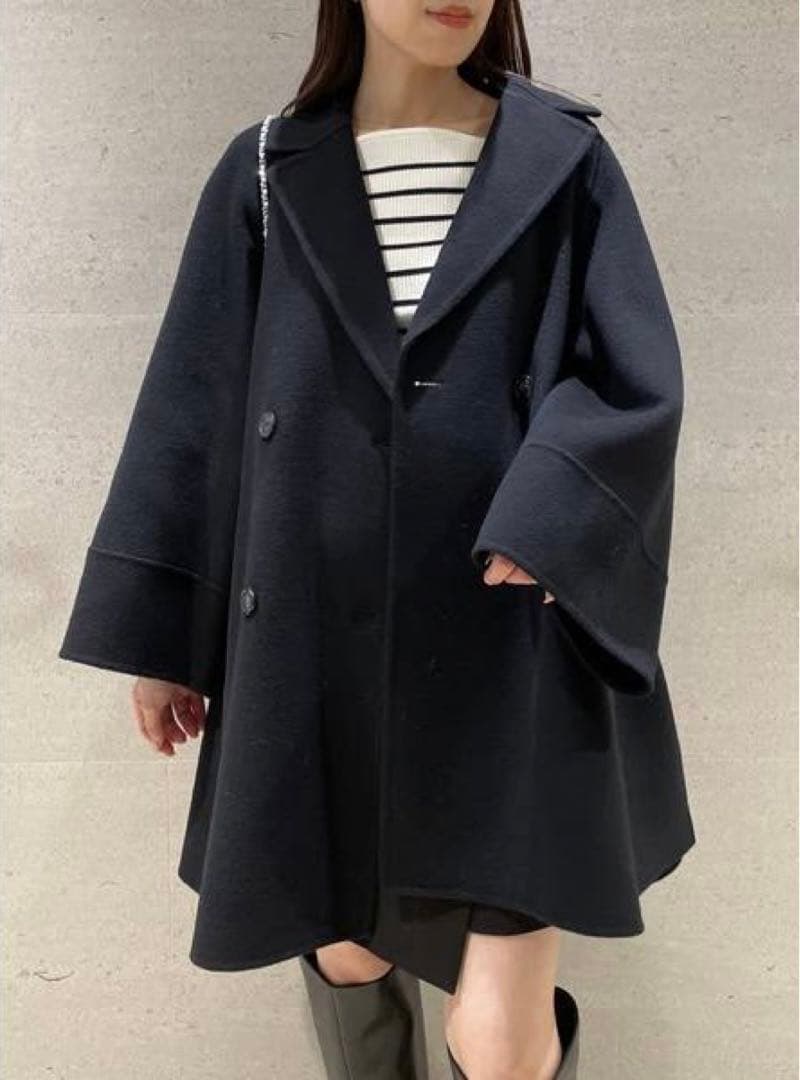 リバーフレアコート ブラック 0