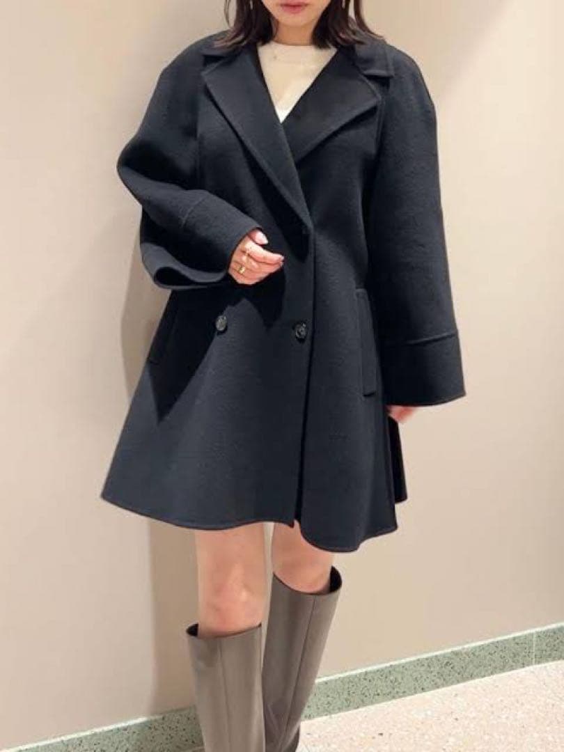 リバーフレアコート ブラック 0