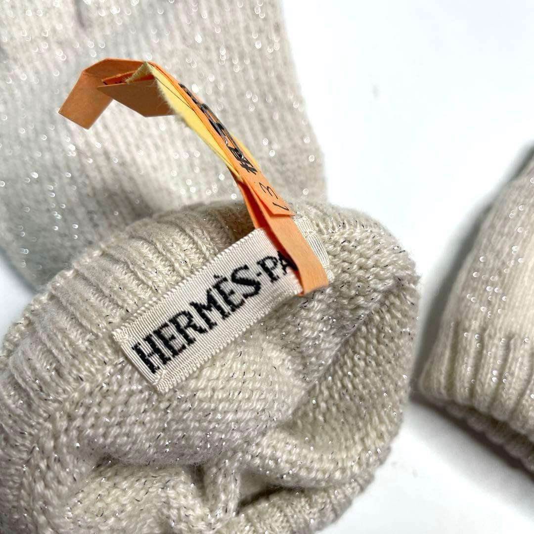 美品 エルメス カシミア 手袋 グローブ