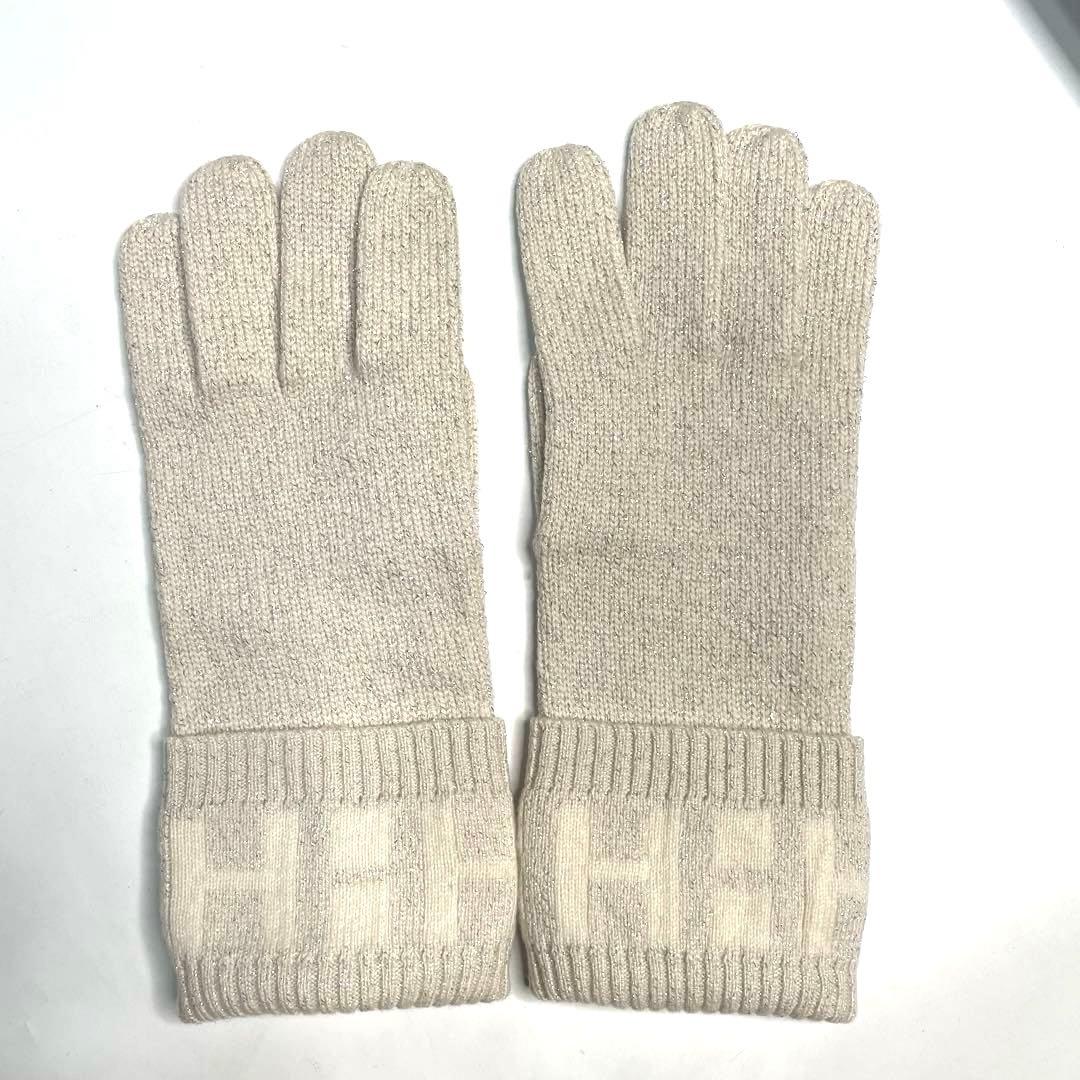 美品 エルメス カシミア 手袋 グローブ