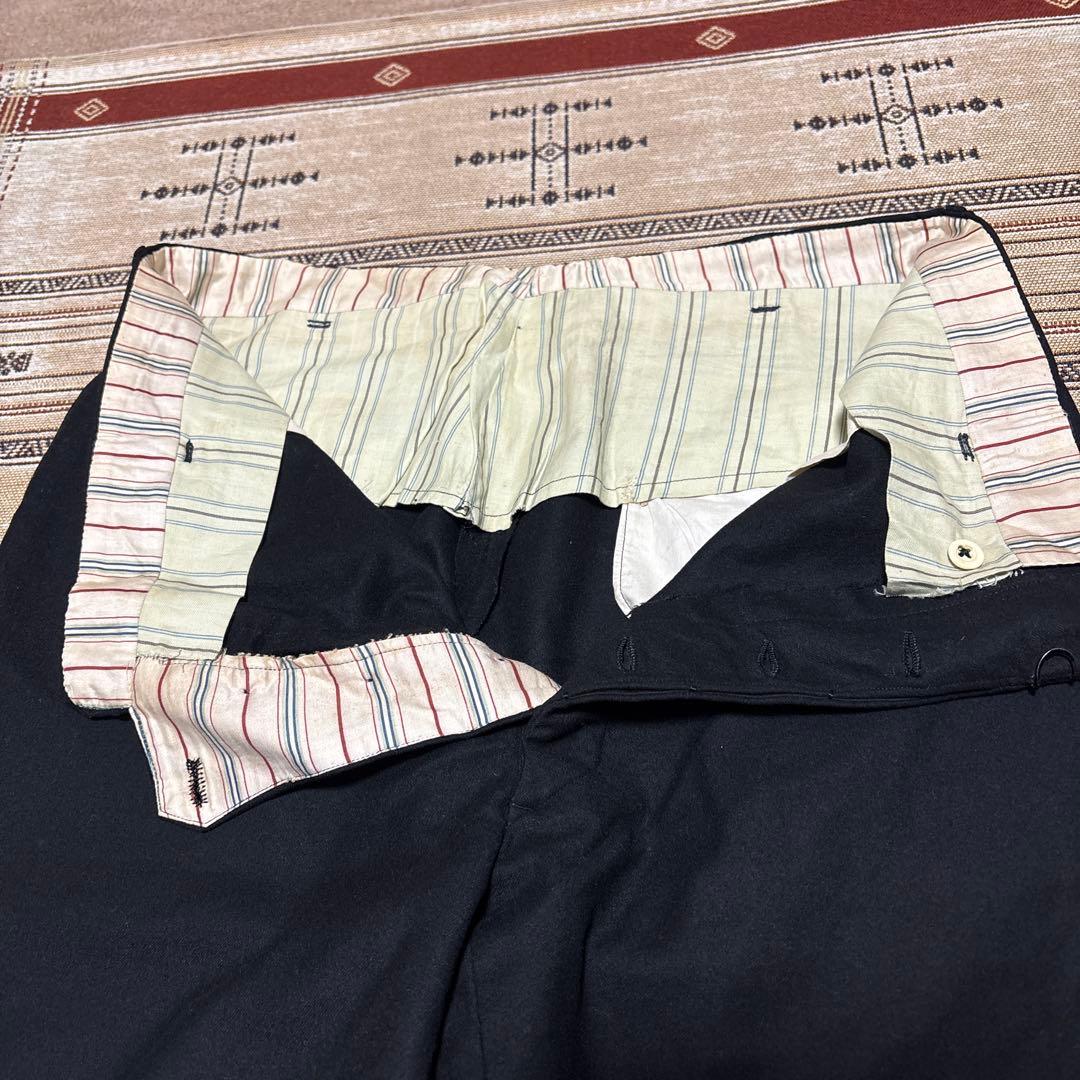 40s〜50s ブラック vintage スラックス ボタンフライW34 L30