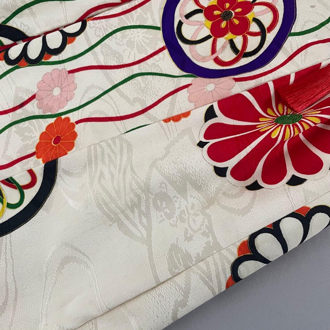 ハンドメイド　七五三　3歳　女の子　アンティークの被布　巾着セット