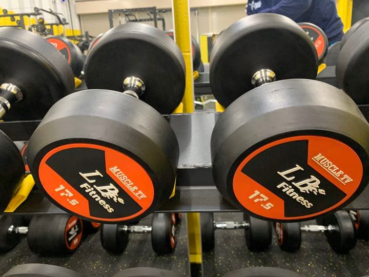 ラバーダンベル　17.5kg  2２.5kg 各2個