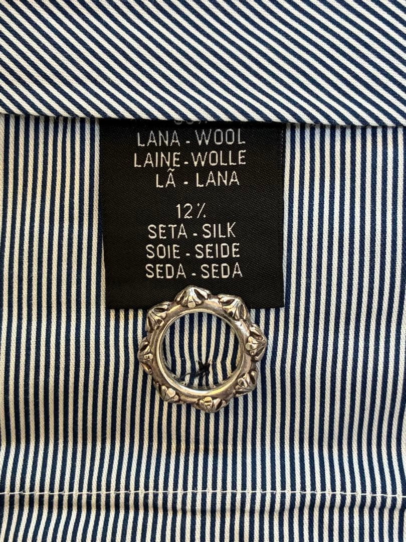 INCOTEX スラックス ポルトガル製 ネイビー 50 スリムテーパード