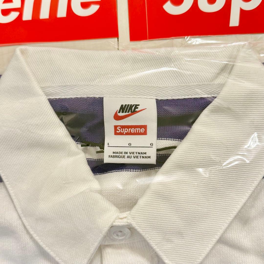 L Supreme Nike Stripe Rugby Purple ラグビー