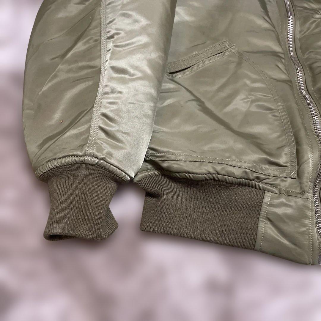 美品 Lee オリーブ MA-1 Ideal社ジッパー (サイズ L相当)