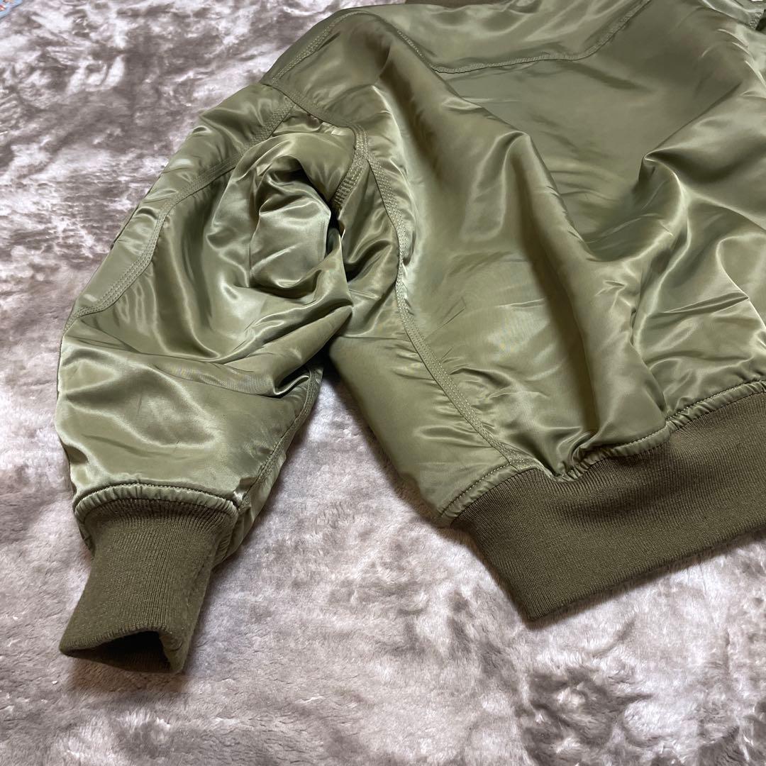 美品 Lee オリーブ MA-1 Ideal社ジッパー (サイズ L相当)