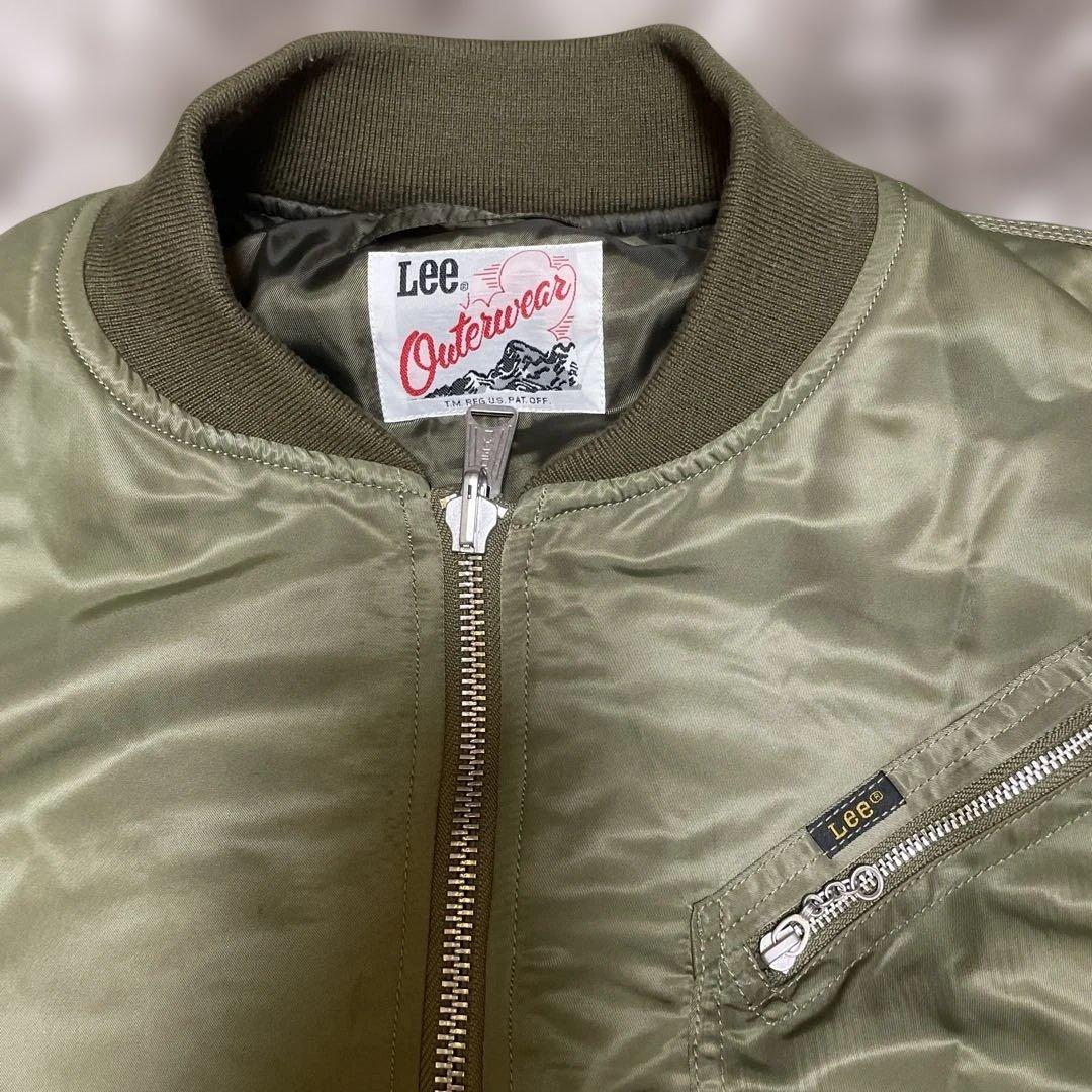 美品 Lee オリーブ MA-1 Ideal社ジッパー (サイズ L相当)