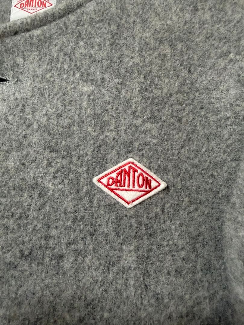DANTON グレー ノーカラージャケット