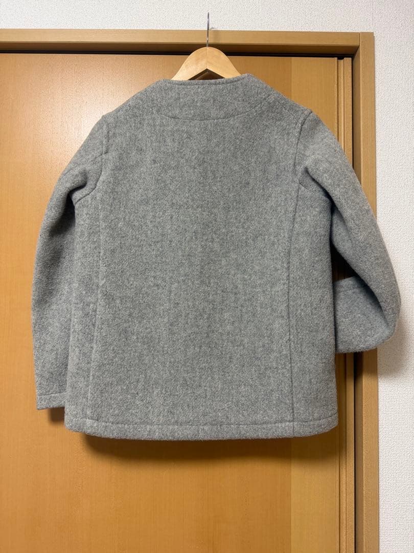 DANTON グレー ノーカラージャケット