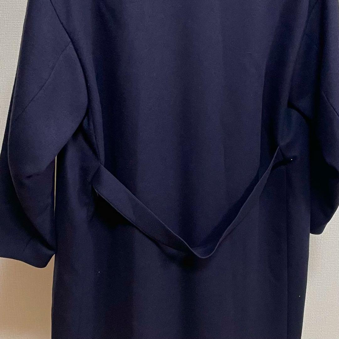 23AW HYKE WOOL SHOP COATウールショップコート ネイビー