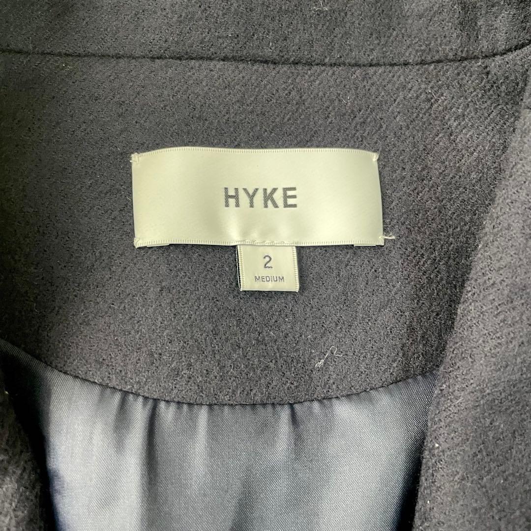 23AW HYKE WOOL SHOP COATウールショップコート ネイビー