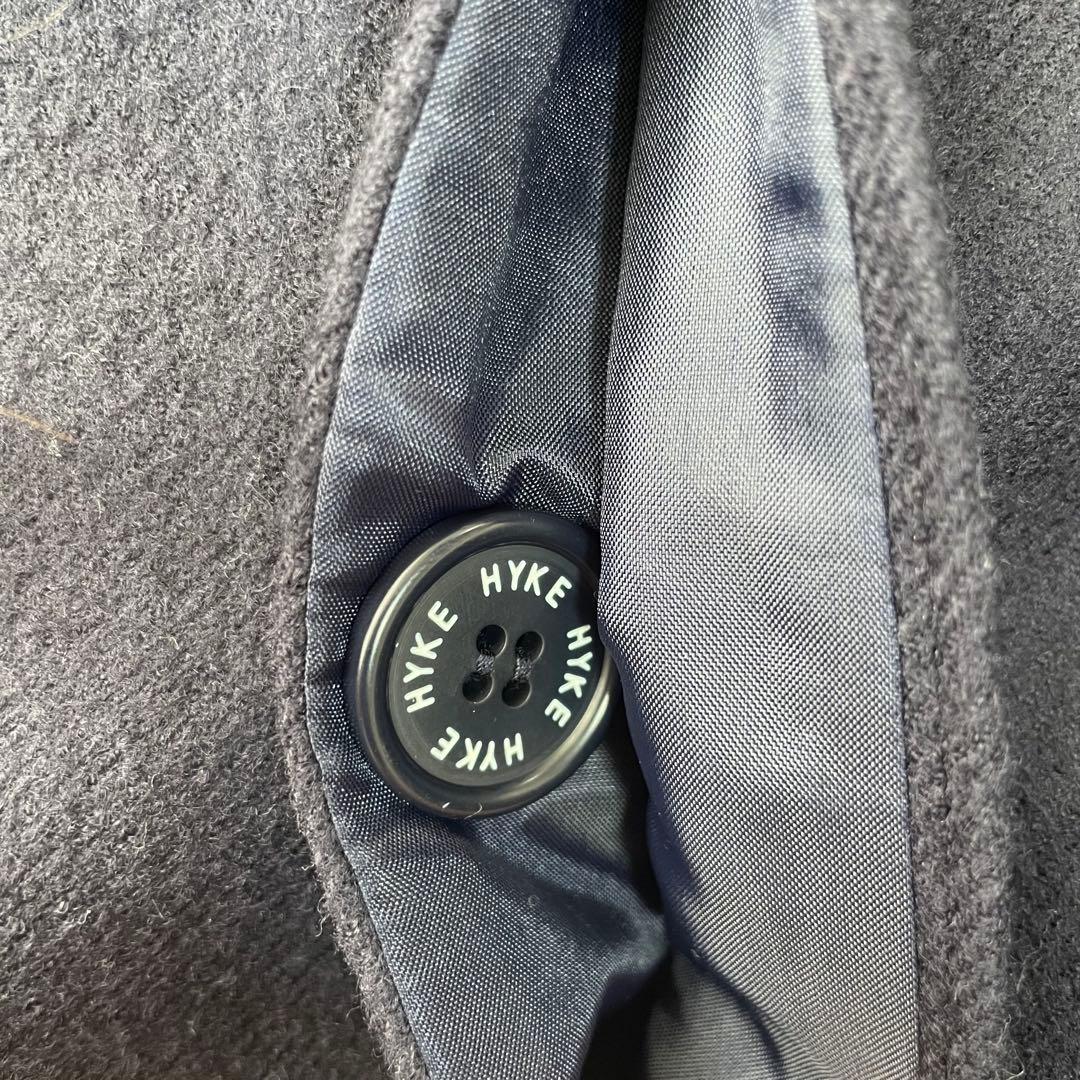 23AW HYKE WOOL SHOP COATウールショップコート ネイビー