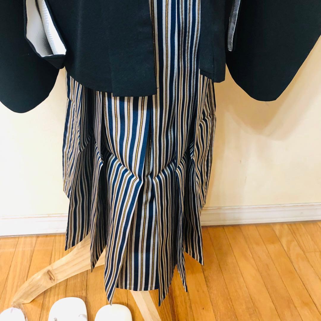 七五三五歳‼️完全️フルセット❤️大人顔まけ黒地紋付アンサンブルセット格上❤️豪華絢爛