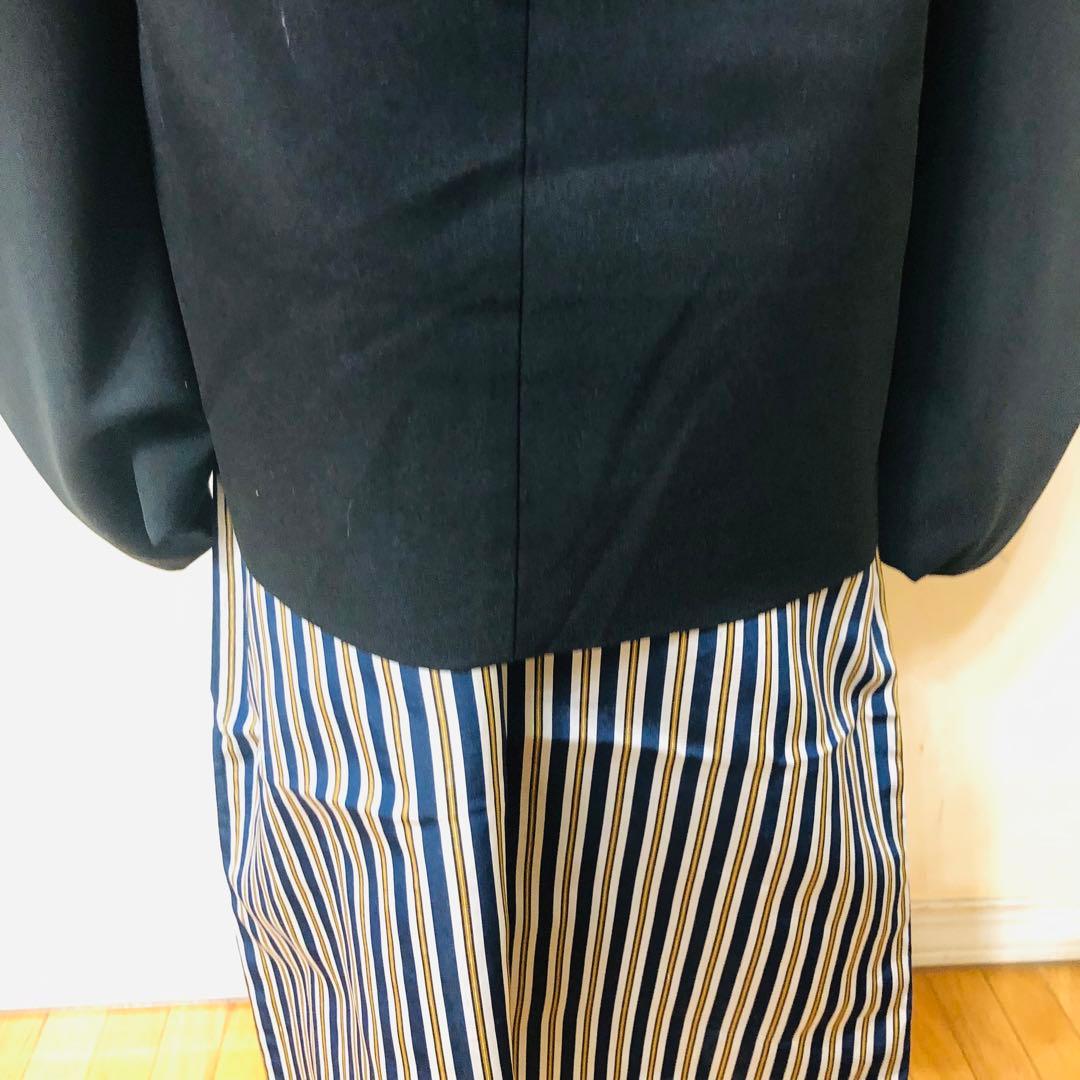 七五三五歳‼️完全️フルセット❤️大人顔まけ黒地紋付アンサンブルセット格上❤️豪華絢爛