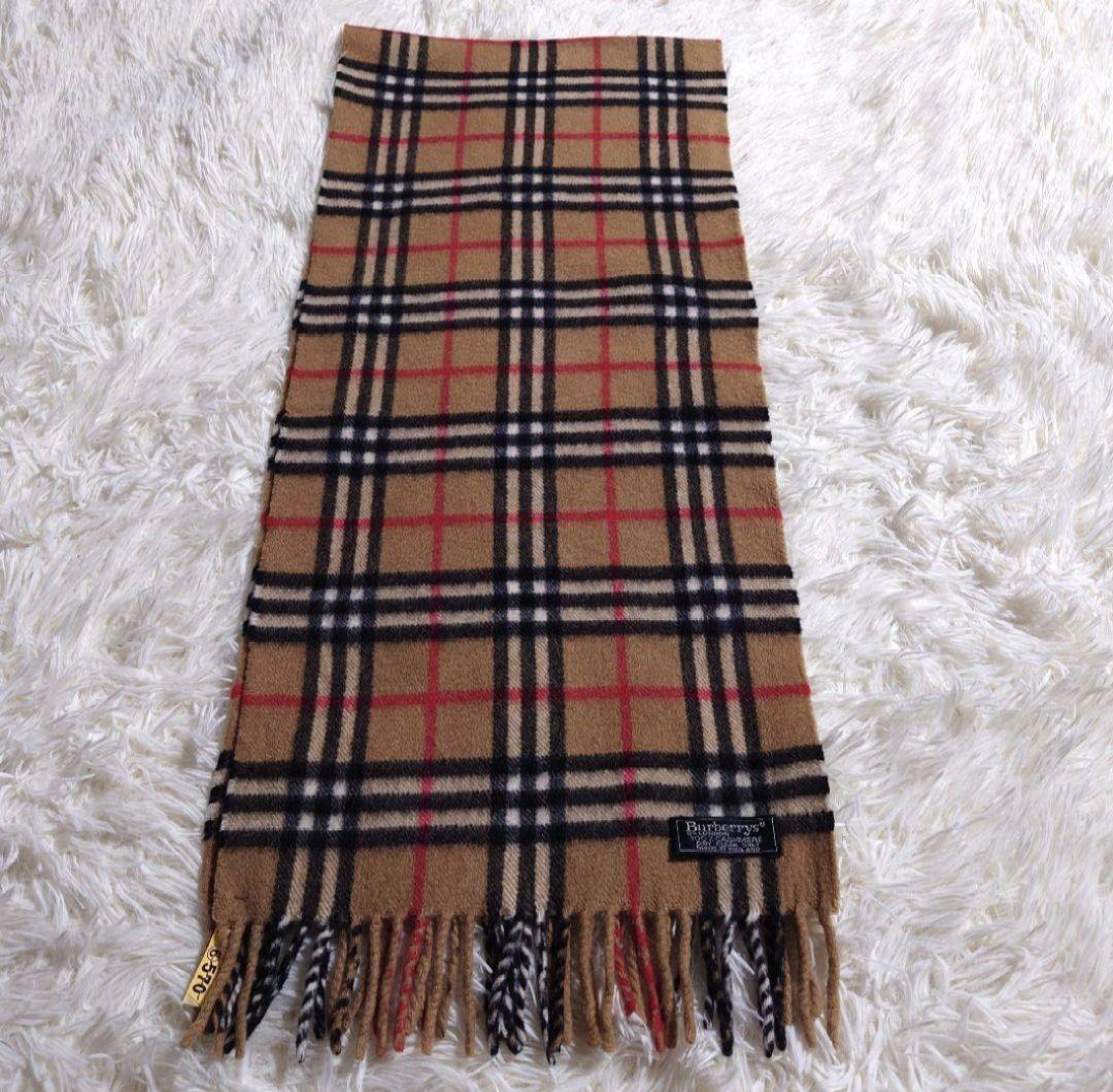 BURBERRY LONDON カシミヤ100% マフラー ノバチェック 英国製