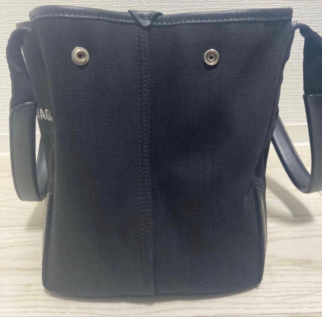 あ*ー様 【美品】バレンシアガ　カバスS　ハンドバッグ　キャンバス　ポーチ　黒