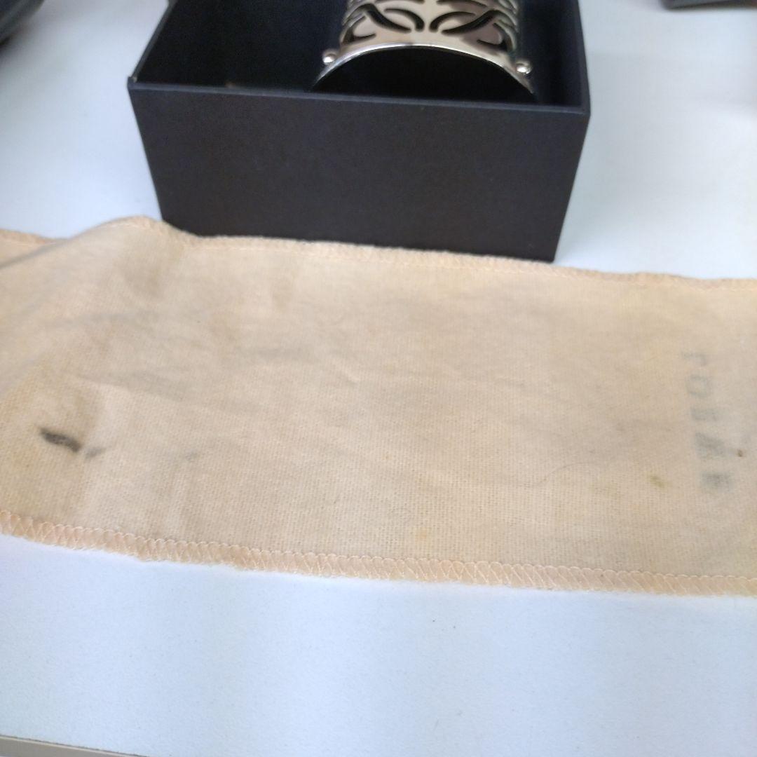 ロエベLOEWE シルバーバングル カットアウトデザイン